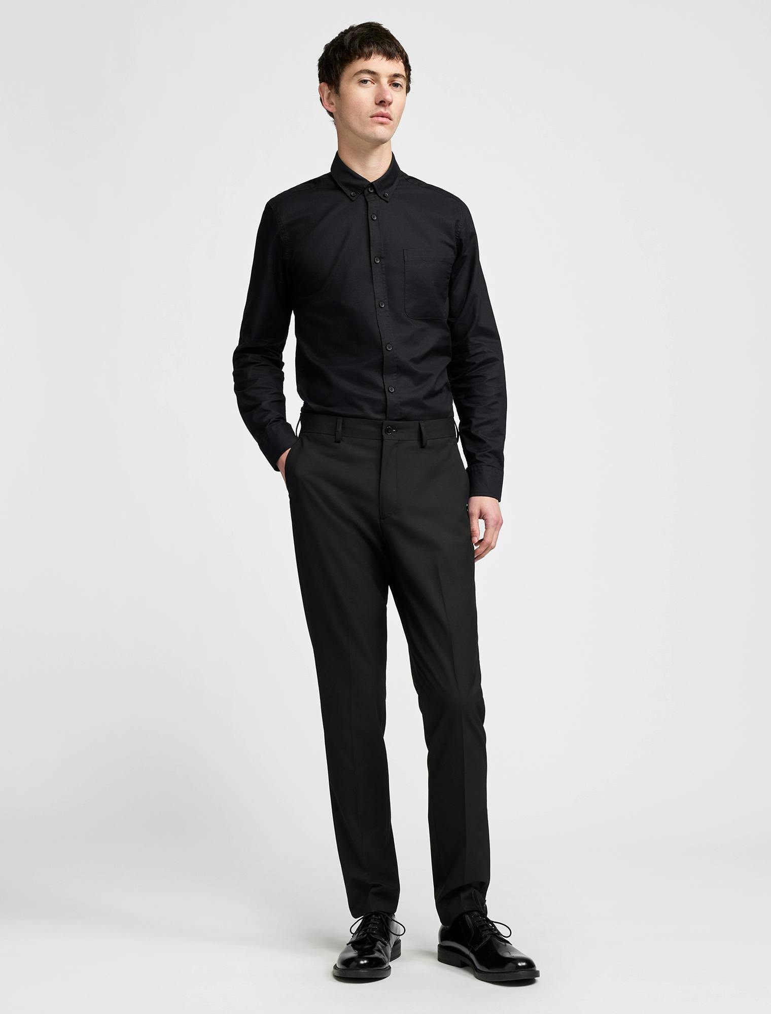 Men's Smith Oxford Long Sleeve Shirt - Black