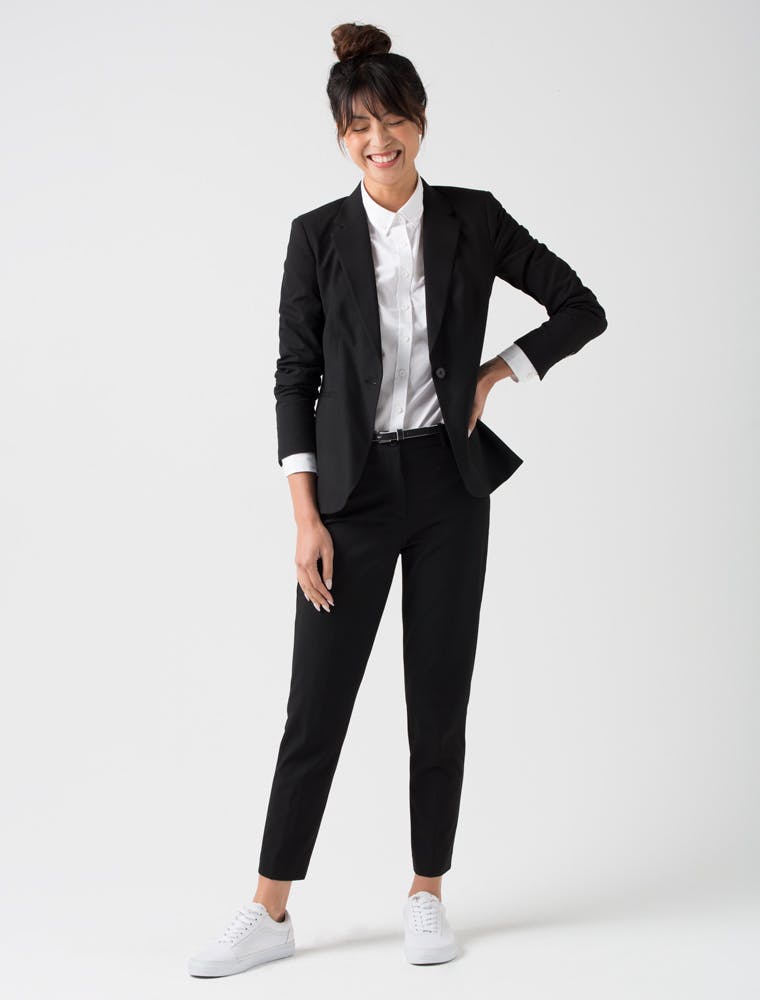 Womens Taylor Black Suit Pant - Contemporary corporate looking Black Pants