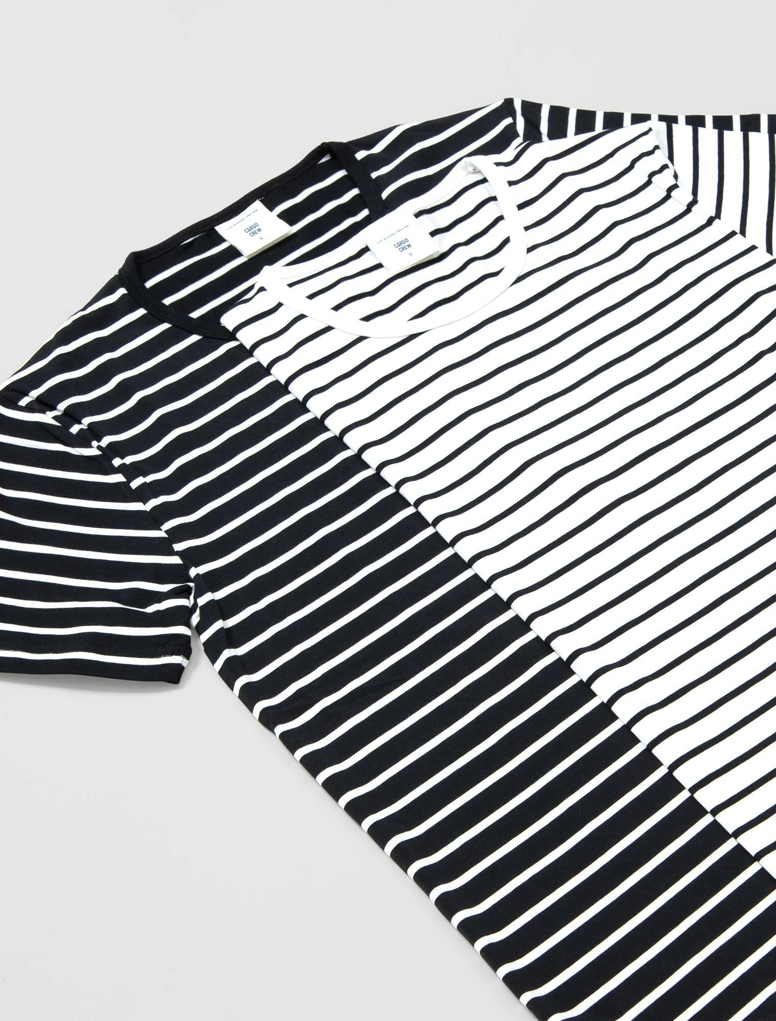 Men's Riviera Striped T-Shirt - Black & White Stripe
